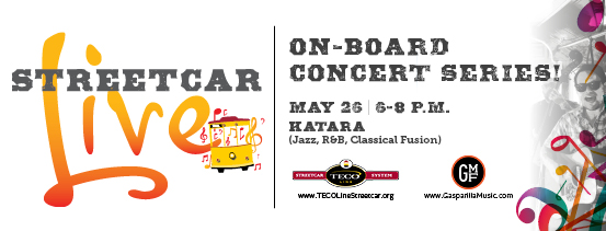 Live music on the Streetcar on the fourth Friday of each month!